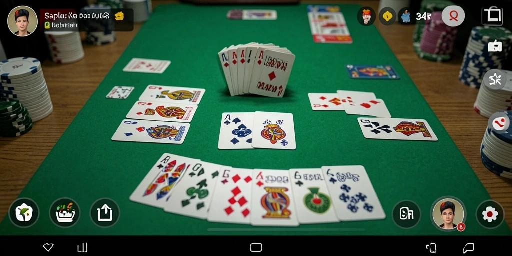 Tampilan screenshot gameplay Gaple 34R yang seru.