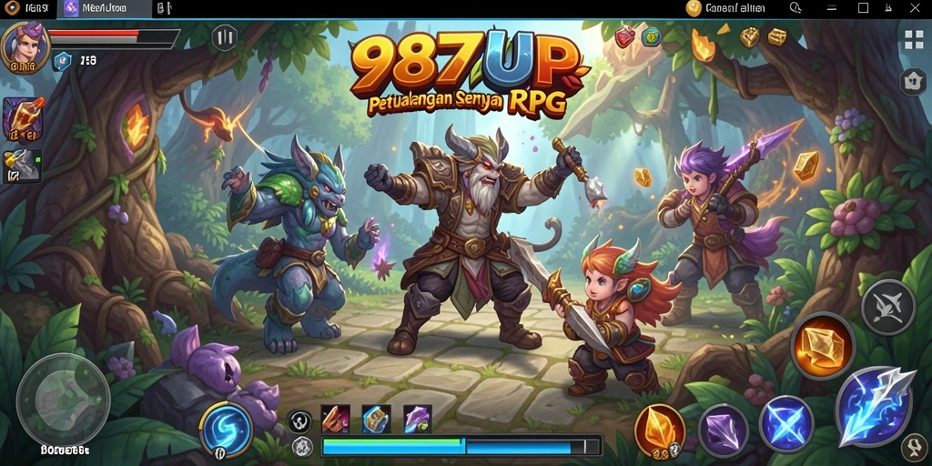 Tampilan gameplay menakjubkan dari game RPG 987UP yang seru dan penuh tantangan.
