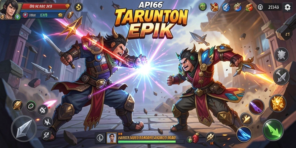Screenshot menunjukkan aksi seru dalam pertarungan API66.