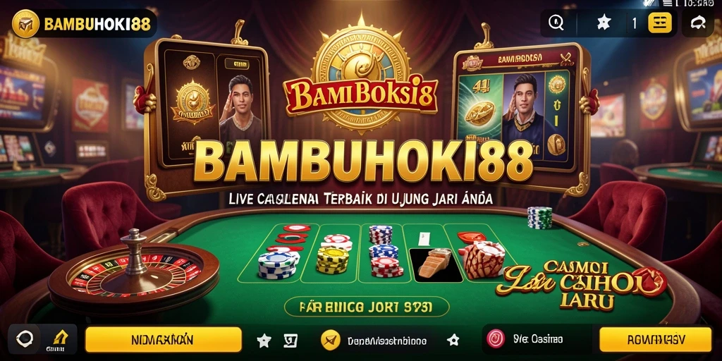 Tampilan gameplay Live Casino yang mengasyikkan di BAMBUHOKI88.