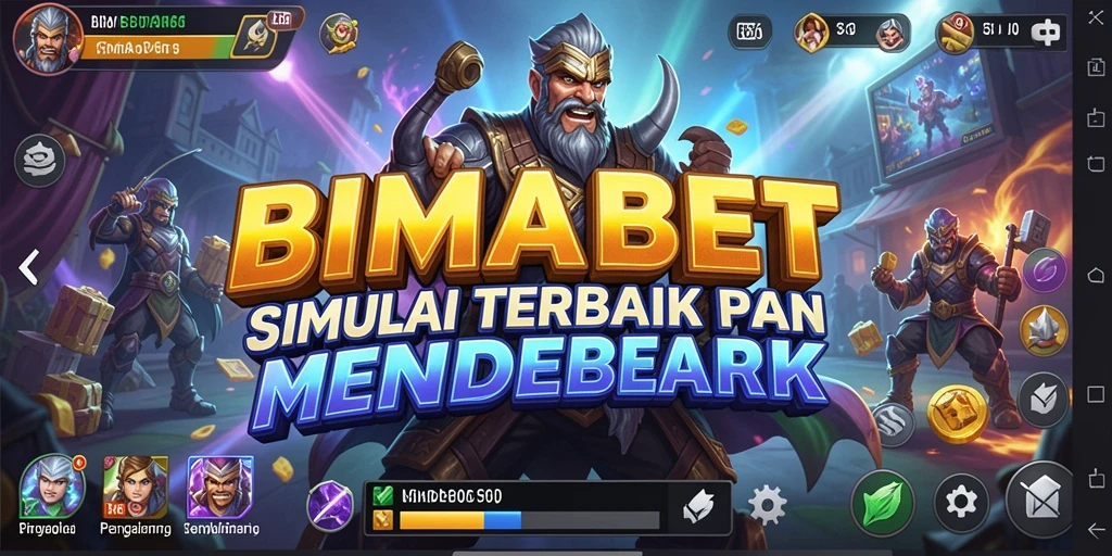 Screenshot gameplay BIMABET menunjukkan dunia simulasi yang kaya dan interaktif.