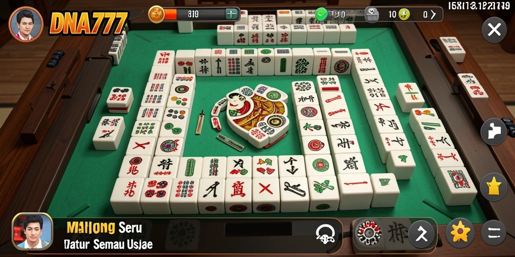 Tampilan gameplay DNA777 yang menarik dan interaktif dalam permainan Mahjong.