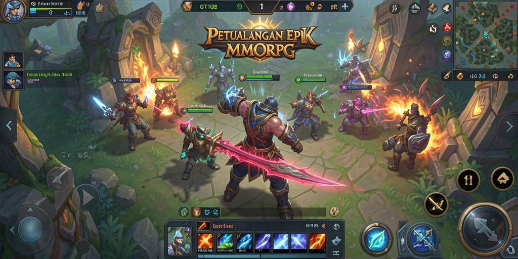 Gameplay seru GT108 menunjukkan aksi dan petualangan MMORPG.