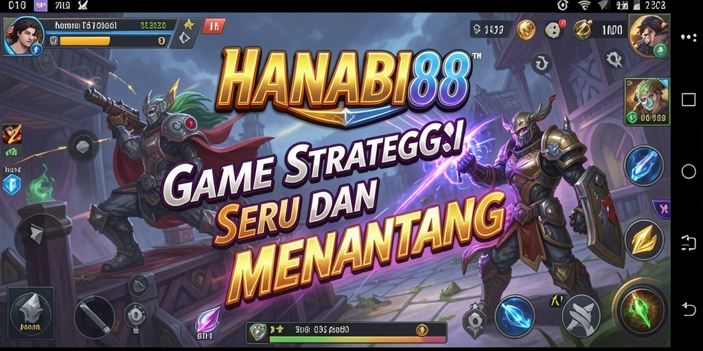 Tampilan gameplay menarik dengan strategi tempur yang mendebarkan.