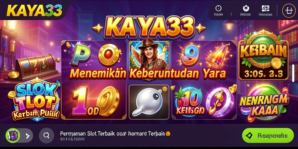 Tampilan gameplay KAYA33 yang mengasyikkan dengan berbagai tema slot.