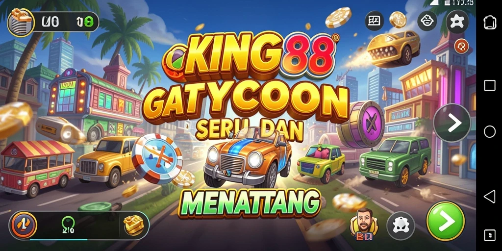 Tampilan gameplay KING88 yang seru dan mengasyikkan dalam mengelola bisnis.