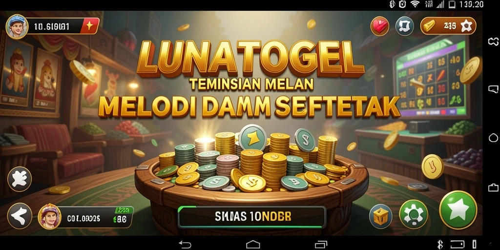 Screenshot gameplay LUNATOGEL menunjukkan eksplorasi musik yang menarik.