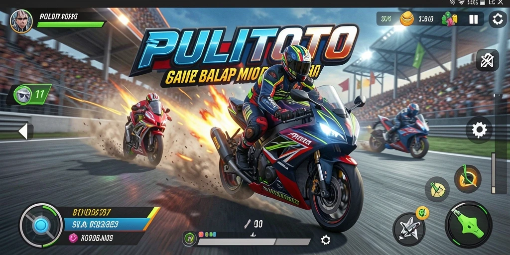 Tampilan menarik dari gameplay PULITOTO saat berlaga di lintasan balap.