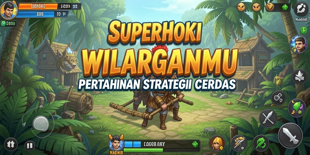 Tangkapan layar SUPERHOKI menunjukkan aksi menara bertahan dengan strategi yang cerdas.