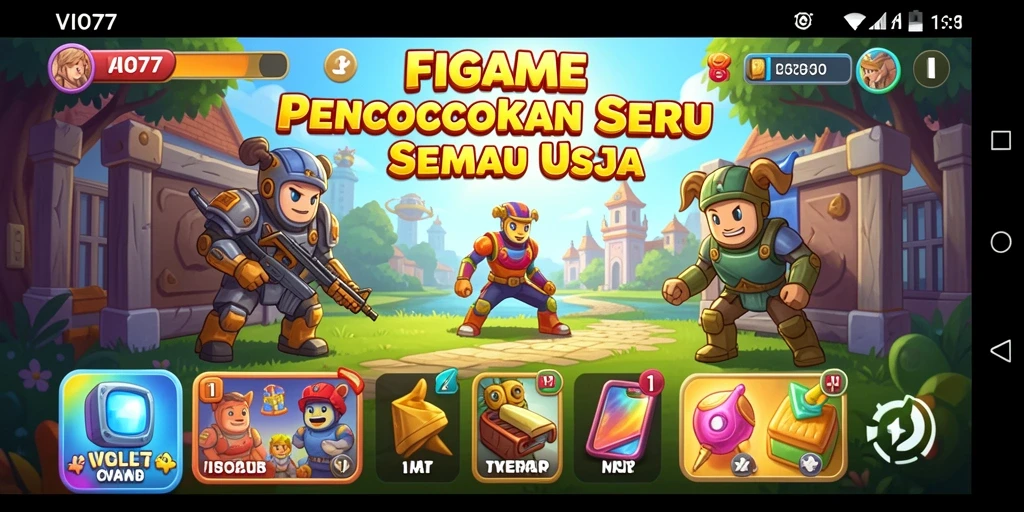 Tampilkan gameplay VIO77 dengan penuh warna dan keseruan Match-3.