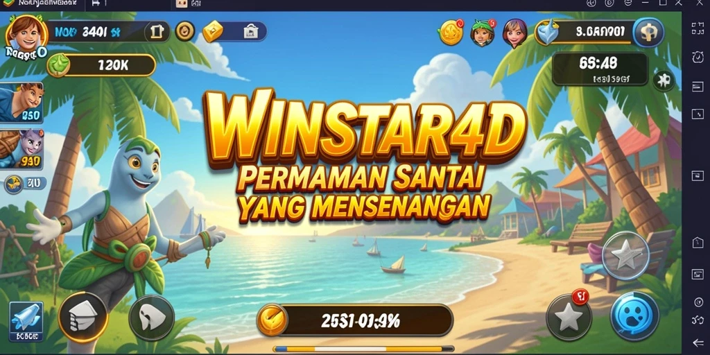 Tampilan gameplay seru dari WINSTAR4D yang casual dan menyenangkan.